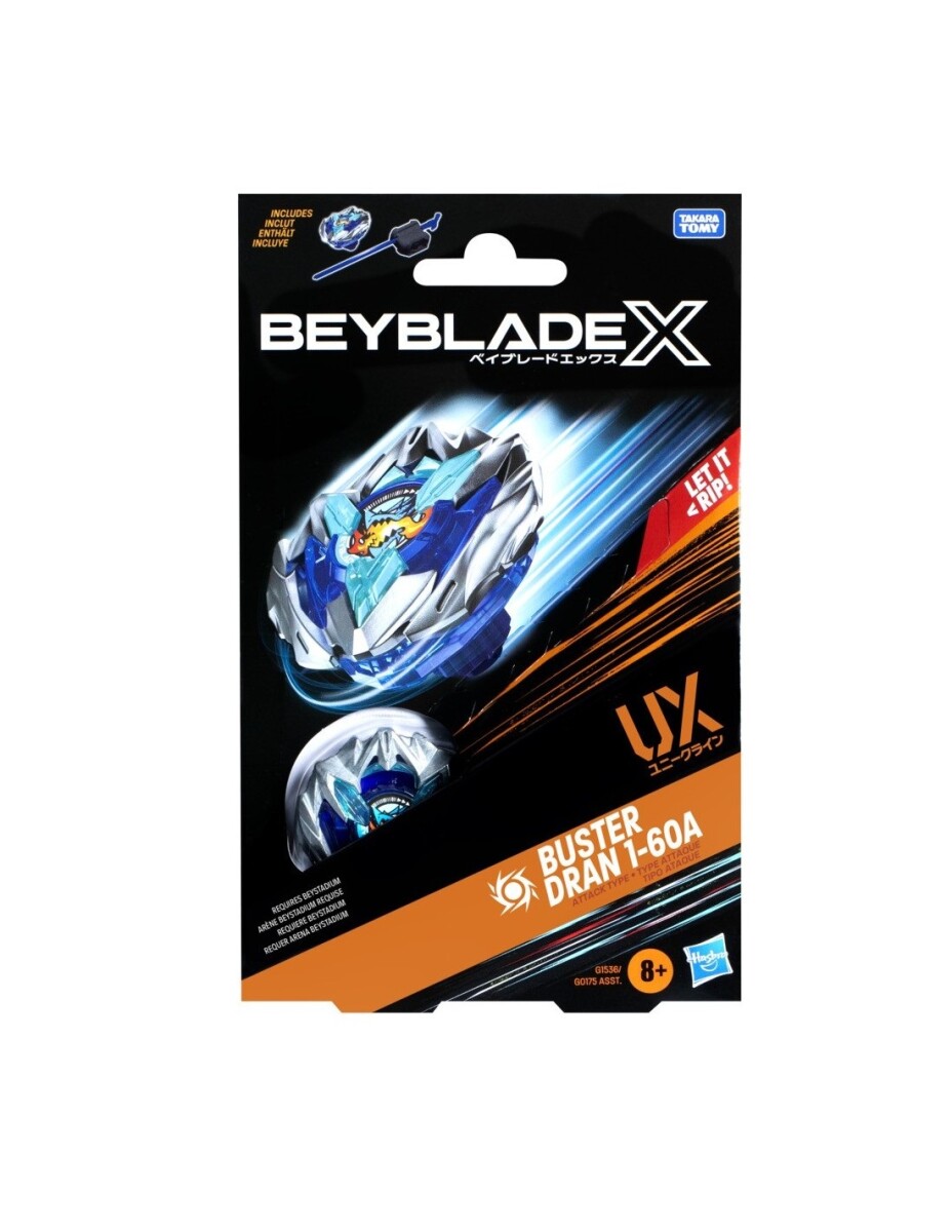 TROMPO BEYBLADE X KIT INICIAL BUSTER DRAN 1-60A 