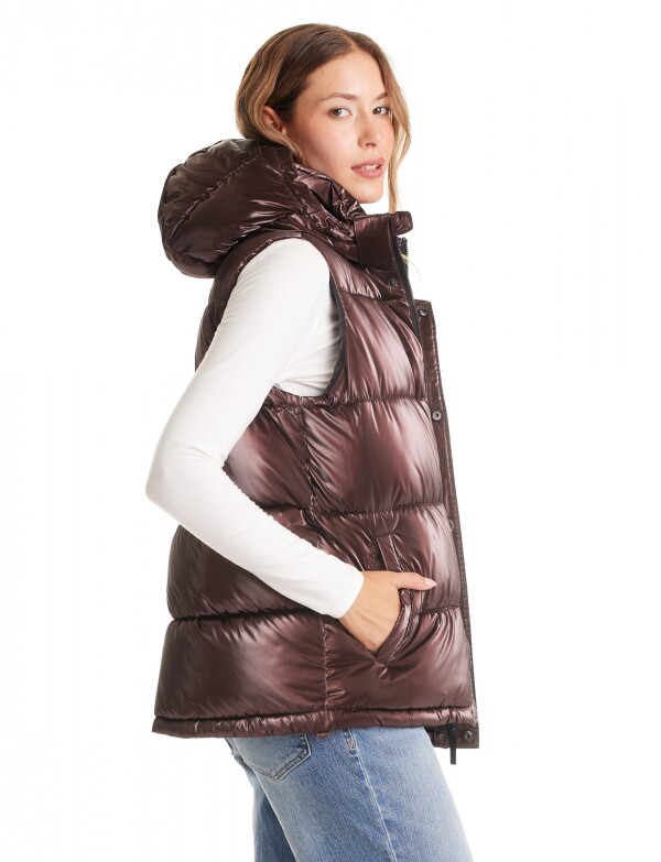 Chaleco Abrigo Puffer MARRON
