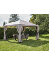 Gazebo NORDMARKA 3x4x2,78 m beige Gazebo NORDMARKA 3x4x2,78 m beige