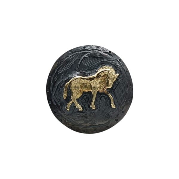 Pasa pañuelo Caballo-Plata y Oro-Sin piedra-PP20001 sinpiedra