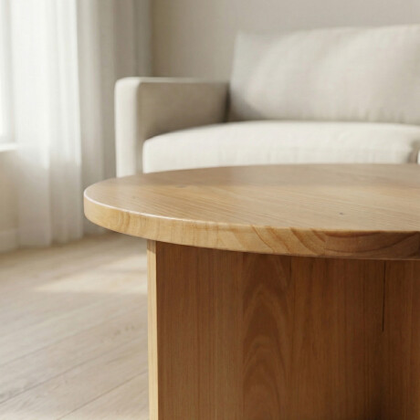 Mesa de Centro Arco - Redonda 0001 (Miel)