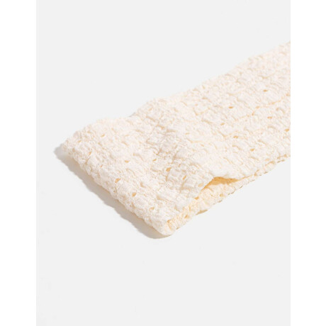 Vincha Sporty Con Textura Blanco Crudo