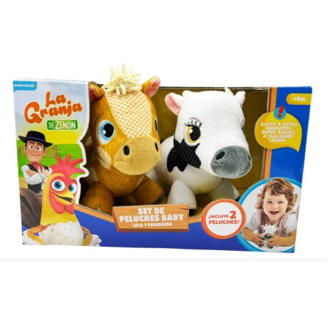 Peluche La Granja de Zenón Vaca Lola y Percheron Baby