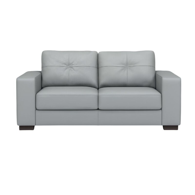 SOFA 100% CUERO - 2 CUERPOS - MODELO DOMINI - GRIS SOFA 100% CUERO - 2 CUERPOS - MODELO DOMINI - GRIS