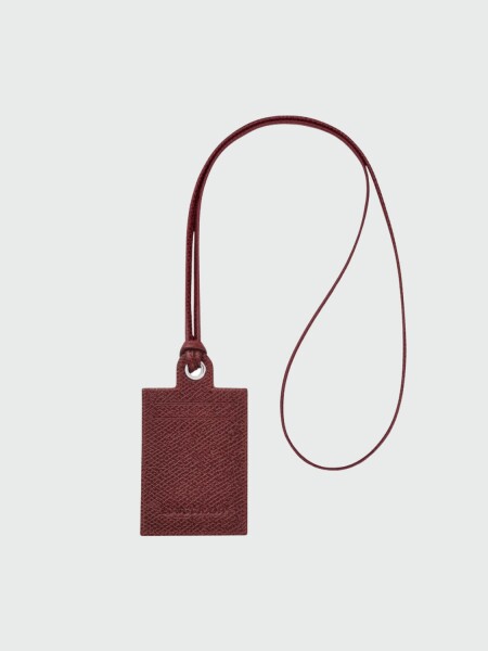 Longchamp -TARJETERO CON COLLAR LE PLIAGE Bordó