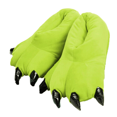 Pantuflas Diseño Garras Talles Para Niños y Adultos Verde