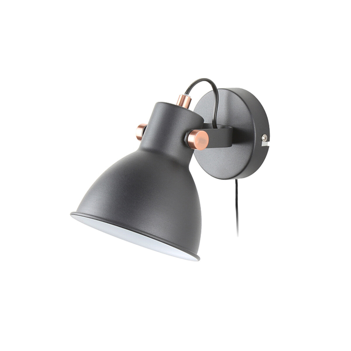 Spot pared campana negro E27 c/interrupt. en cable - IX9757 