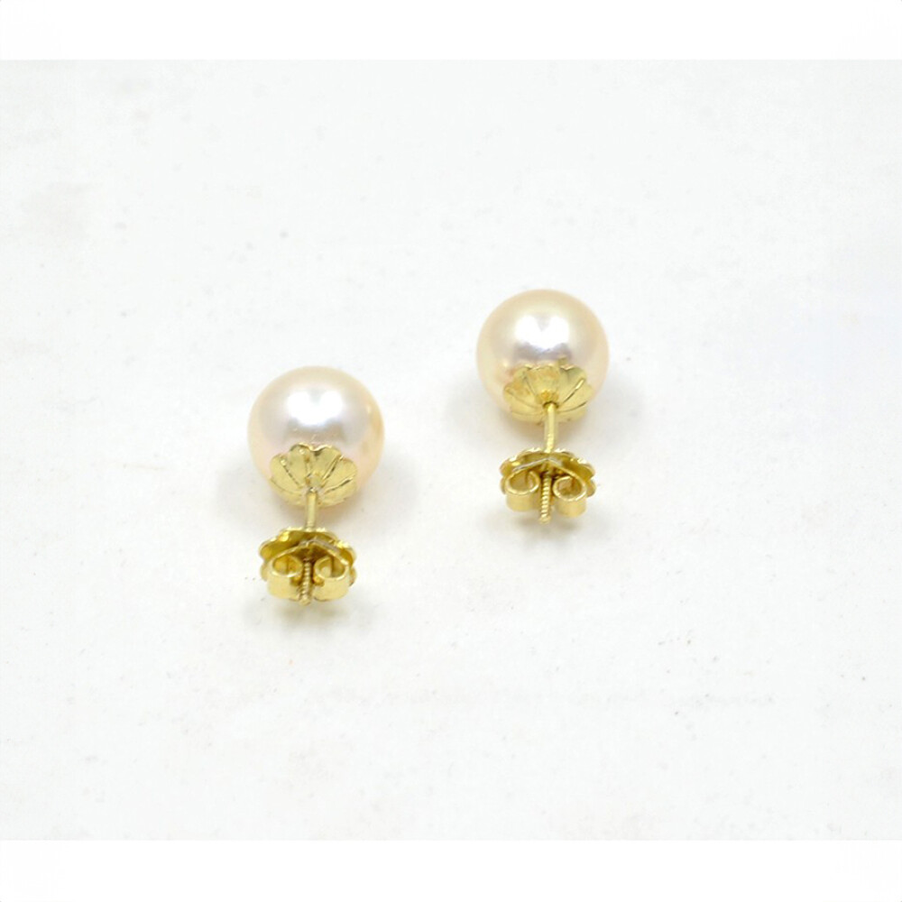 10 mm Caravanas En Oro 18K Y Perlas De Cultivo 10 mm Caravanas En Oro 18K Y Perlas De Cultivo