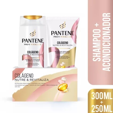 Shampoo Pantene Colágeno 300 Ml + Acondicionador 250 Ml Shampoo Pantene Colágeno 300 Ml + Acondicionador 250 Ml