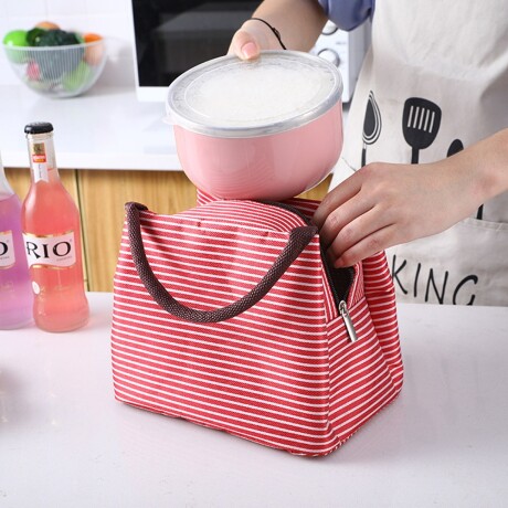 Lunchera Térmica Bolso Conservador de Comida y Bebida Rojo