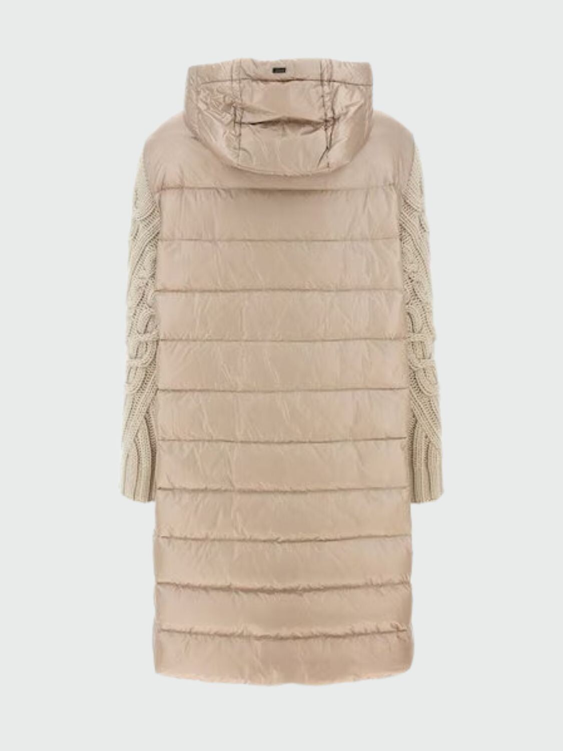 Herno - Chaqueta de nylon ultraligth con mangas tejidas Beige