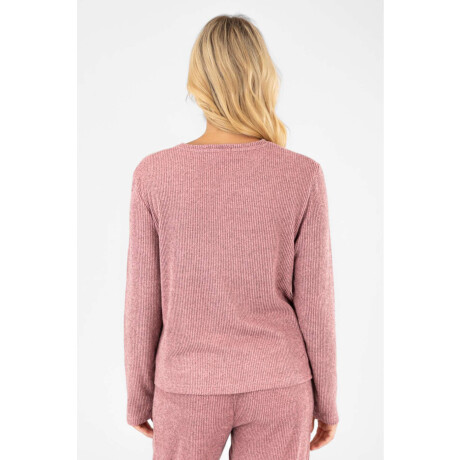 Remera rib fino rosado Rosa antique