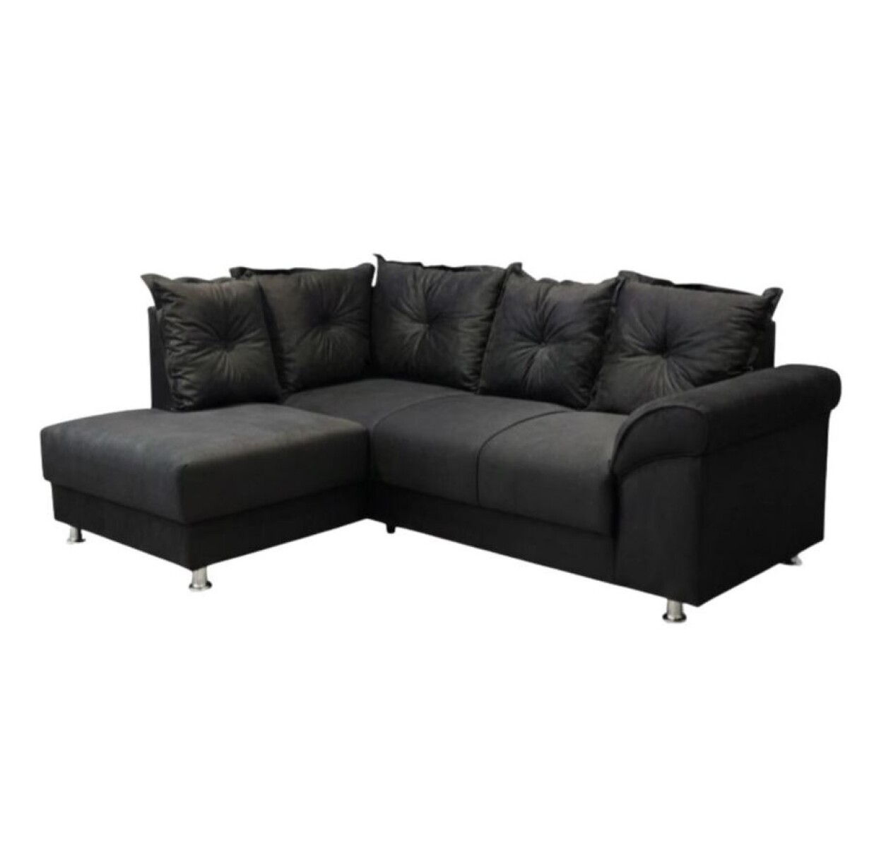 Sillón Esquinero 5 lugares Bari Negro 5459 