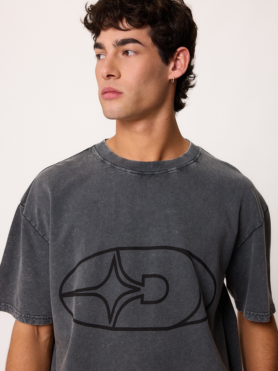 T-SHIRT M/C GUARIAN DIXIE Gris Oscuro