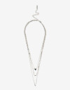 Collares Cortos Metal Collar Corto Dijes Corazones - Plateado Rodio