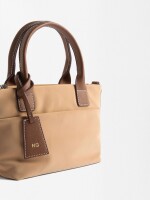 Bolso Tote Con Textura Suave M taupe