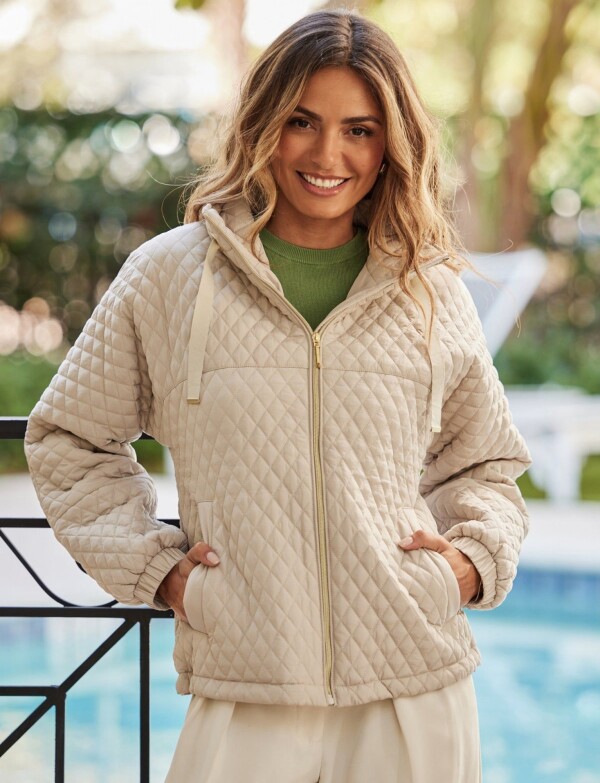 Campera Capitoneada BEIGE CLARO