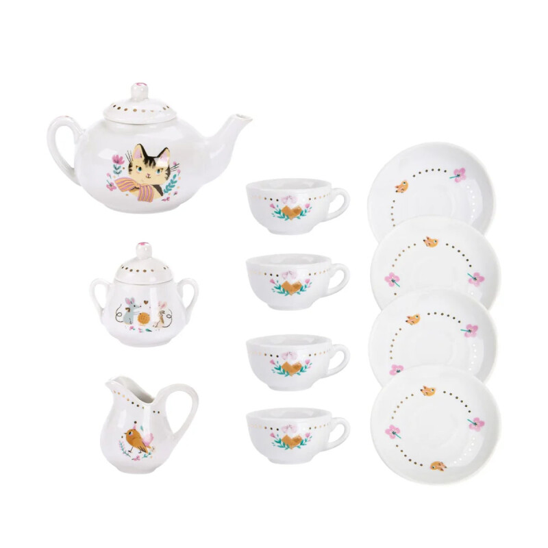 Juego de té de cerámica Los parisinos Moulin Roty Juego de té de cerámica Los parisinos Moulin Roty