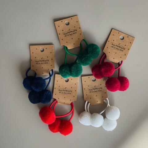 Colitas Pompón Rojo