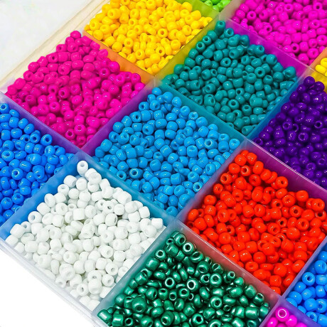 Kit 16 Colores Cuentas Para Crear Pulseras C/ Estuche Kit 16 Colores Cuentas Para Crear Pulseras C/ Estuche