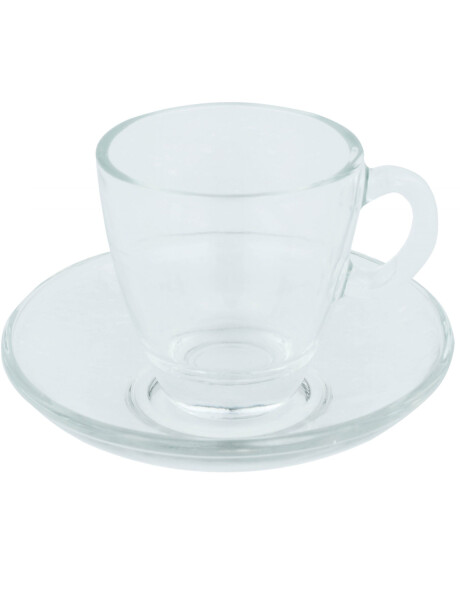 Juego de café 12 piezas taza + plato de vidrio Juego de café 12 piezas taza + plato de vidrio