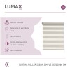 Cortina Roller Zebra Simple Lumax 1.2 X 1.6m Gran Calidad Beige