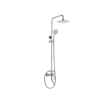 Barra columna ducha redonda inox con soporte y diseño moderno para baño Barra columna ducha redonda inox con soporte y diseño moderno para baño