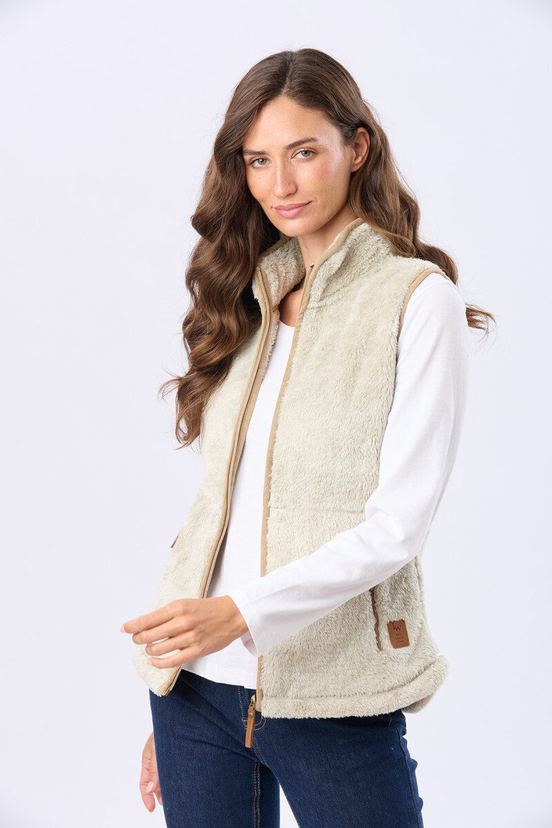 CHALECO SHERPA SUAVE - Gris 