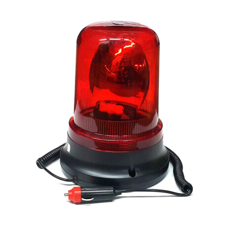 SEÑALIZACION - BALIZA GIRATORIA 12V MEDIANA ROJA - SEÑALIZACION - BALIZA GIRATORIA 12V MEDIANA ROJA -
