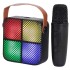Parlante Bluetooth Karaoke Con Micrófono Y Luces Portatil Ax Variante Color Negro