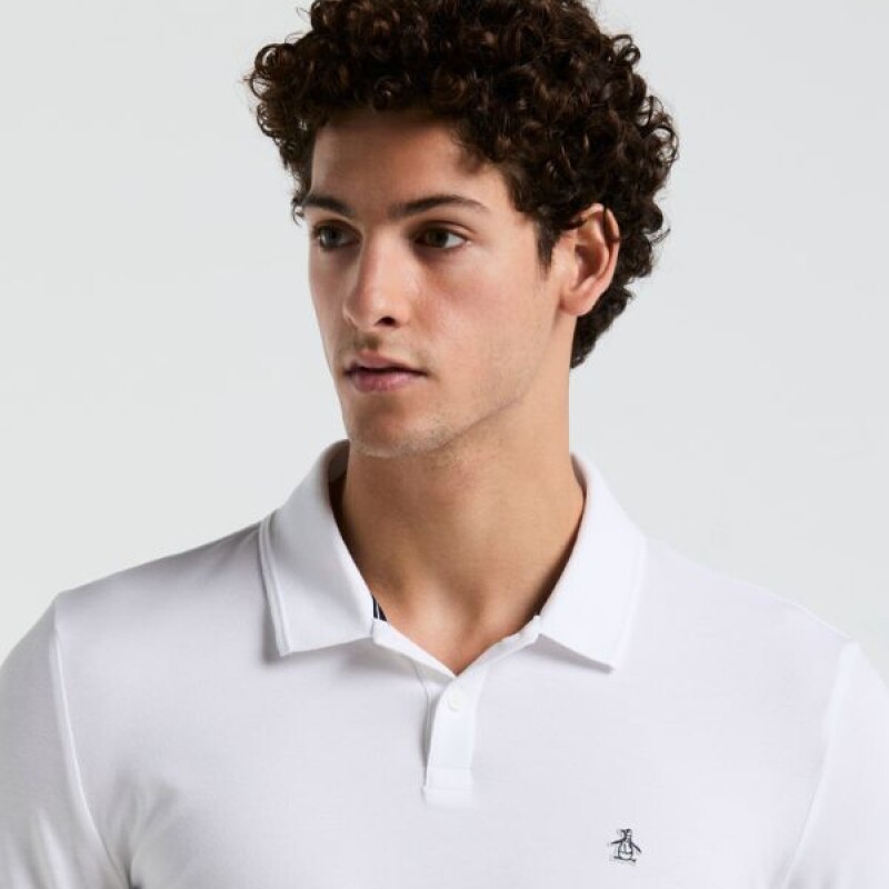 Polo Daddy Tncl Piq Sticker Penguin Blanco