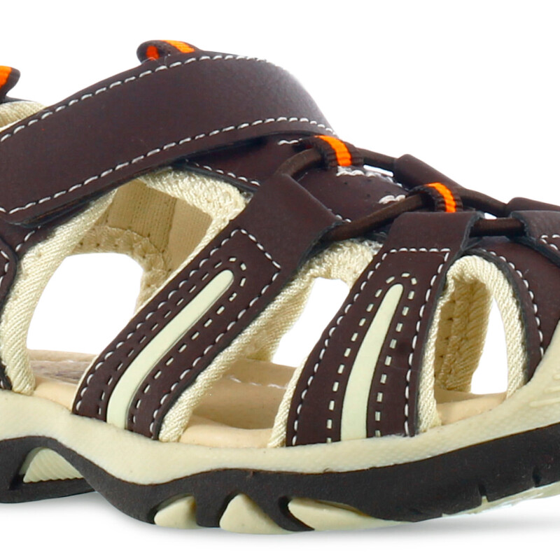 Sandalia de Niño Croco Kids RICK con velcro Marrón