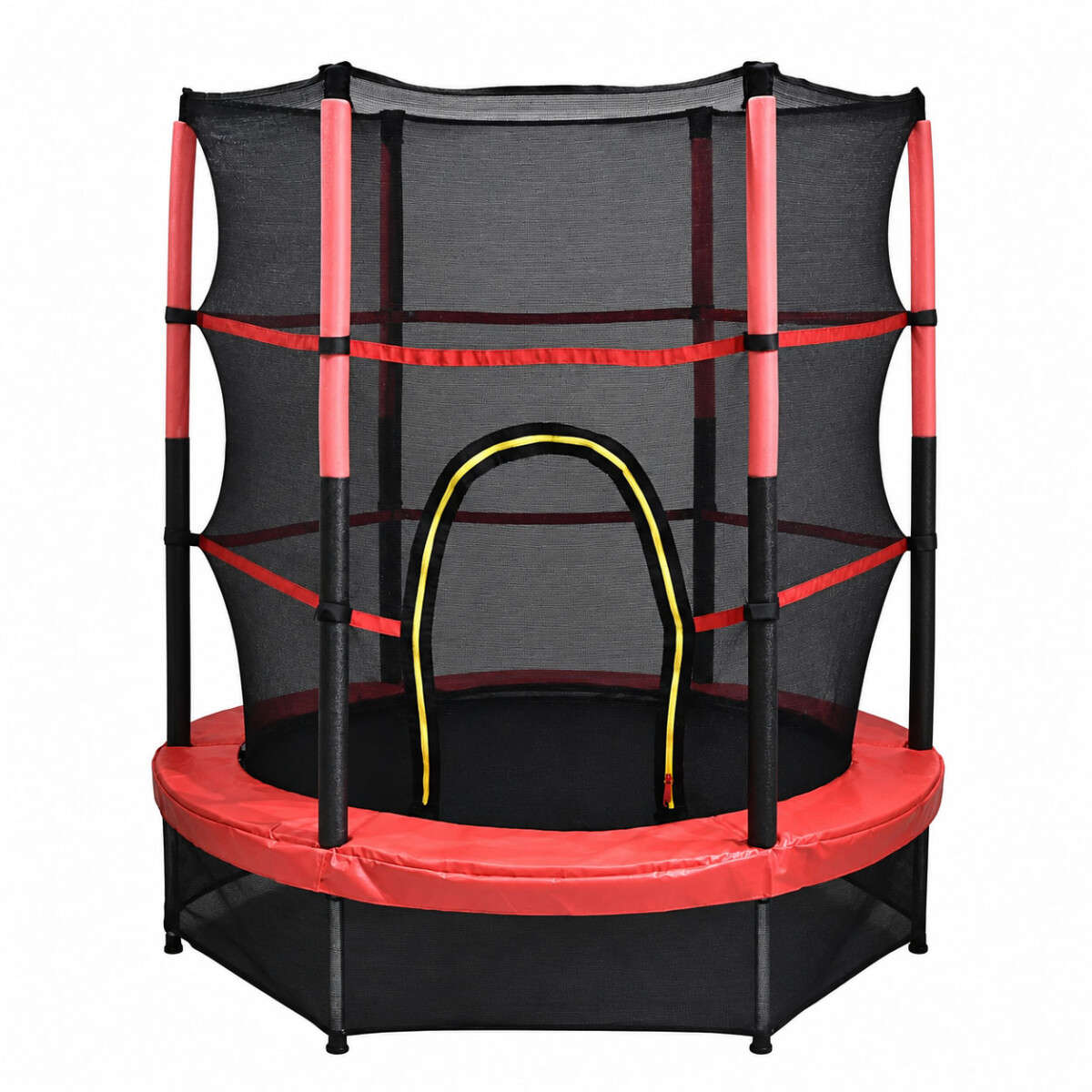Trampolin Cama Elastica 1.40 Mts Con Red Proteccion - Rojo 