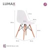 Juego de comedor Con Mesa Circular de 80cm + 4 Sillas Eames Blanco/Blanco