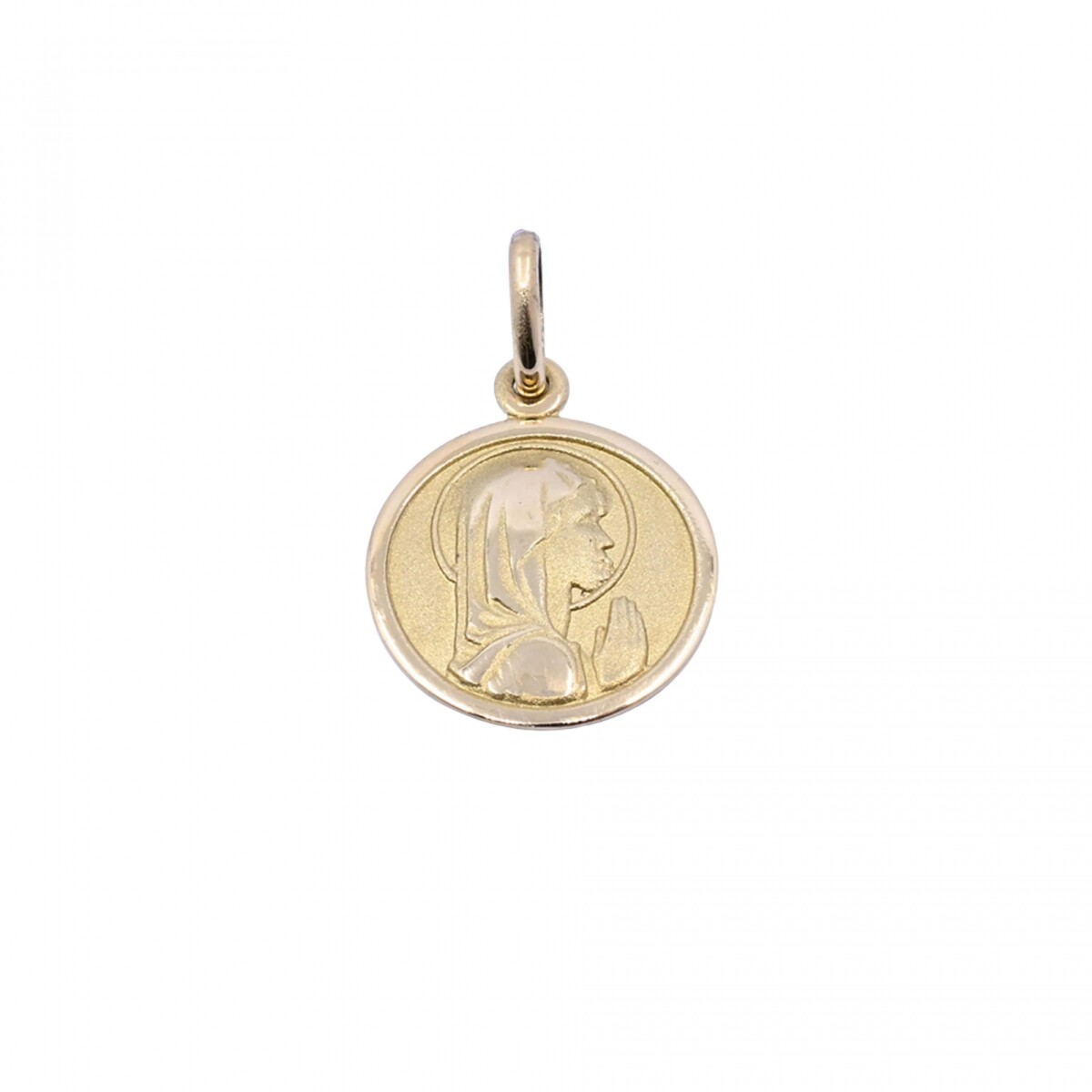 Medalla oro 18k virgen niña. 