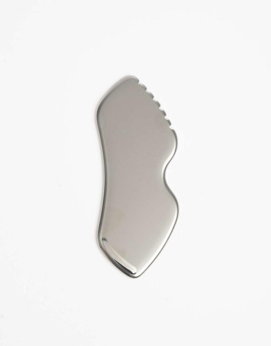 Guasha Facial De Acero Inoxidable - Plateado 