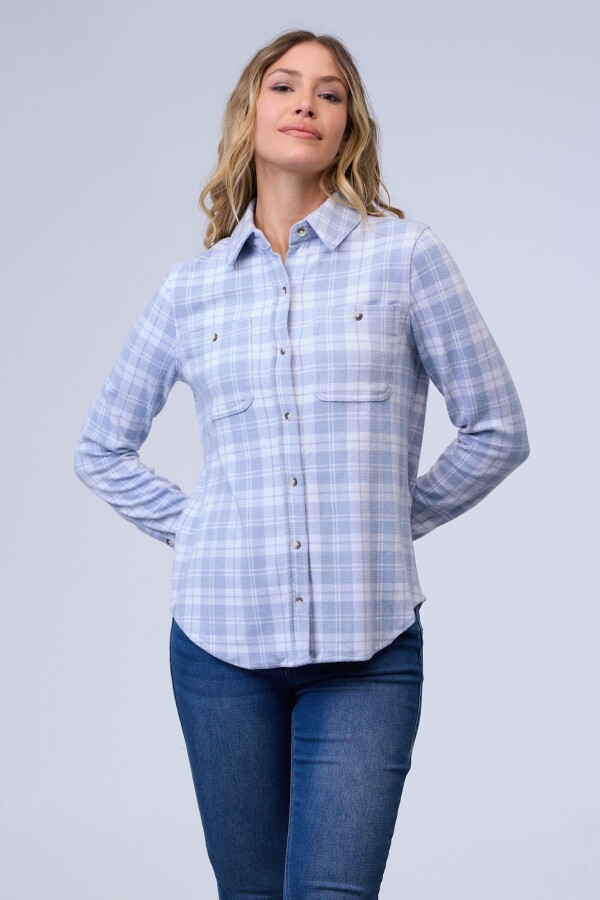Camisa Soft Cuadrille CELESTE/MULTI