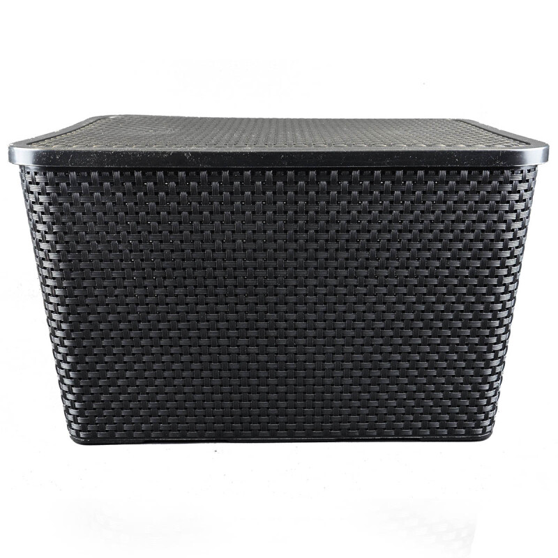 Set x2 Caja ratán 40 lts NEGRO
