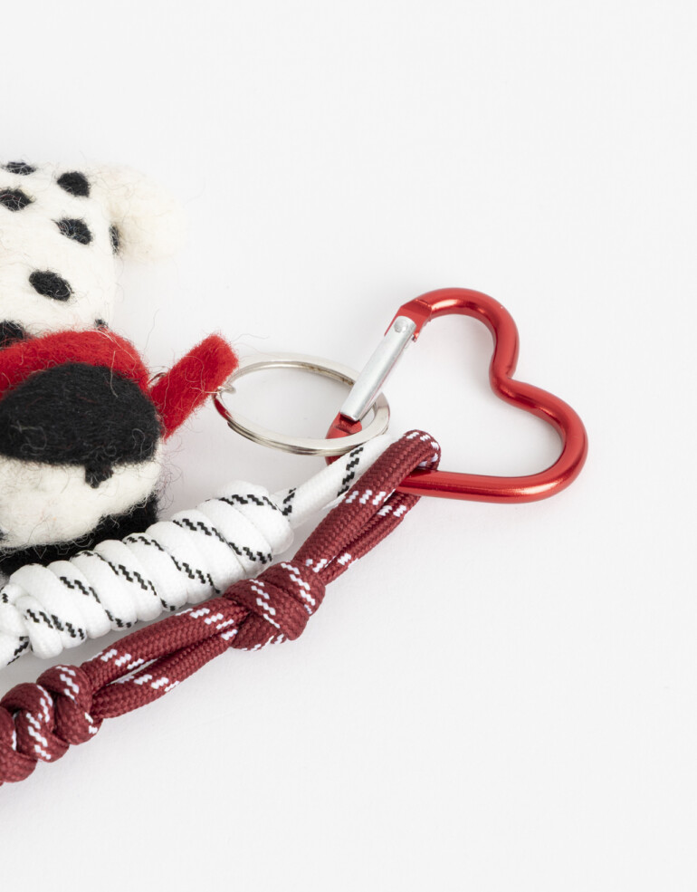 Llavero Cozy Llavero Y Bag Charm De Perro Dalmata - Combinacion Multicolor