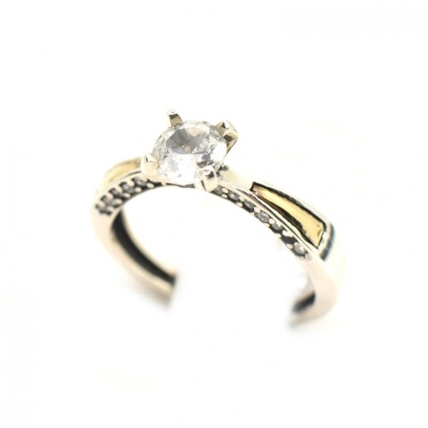 Anillo en Oro y Plata 925 con Zirconias Anillo en Oro y Plata 925 con Zirconias