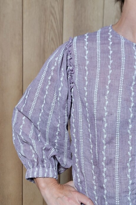 Camisa Melón Broderie Vino