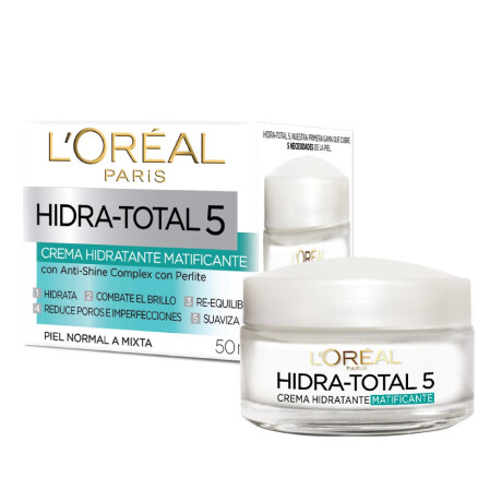 Crema L'Oréal Paris Hydra-Total 5 Matificante Anti-Brillo 50ml Crema L'Oréal Paris Hydra-Total 5 Matificante Anti-Brillo 50ml