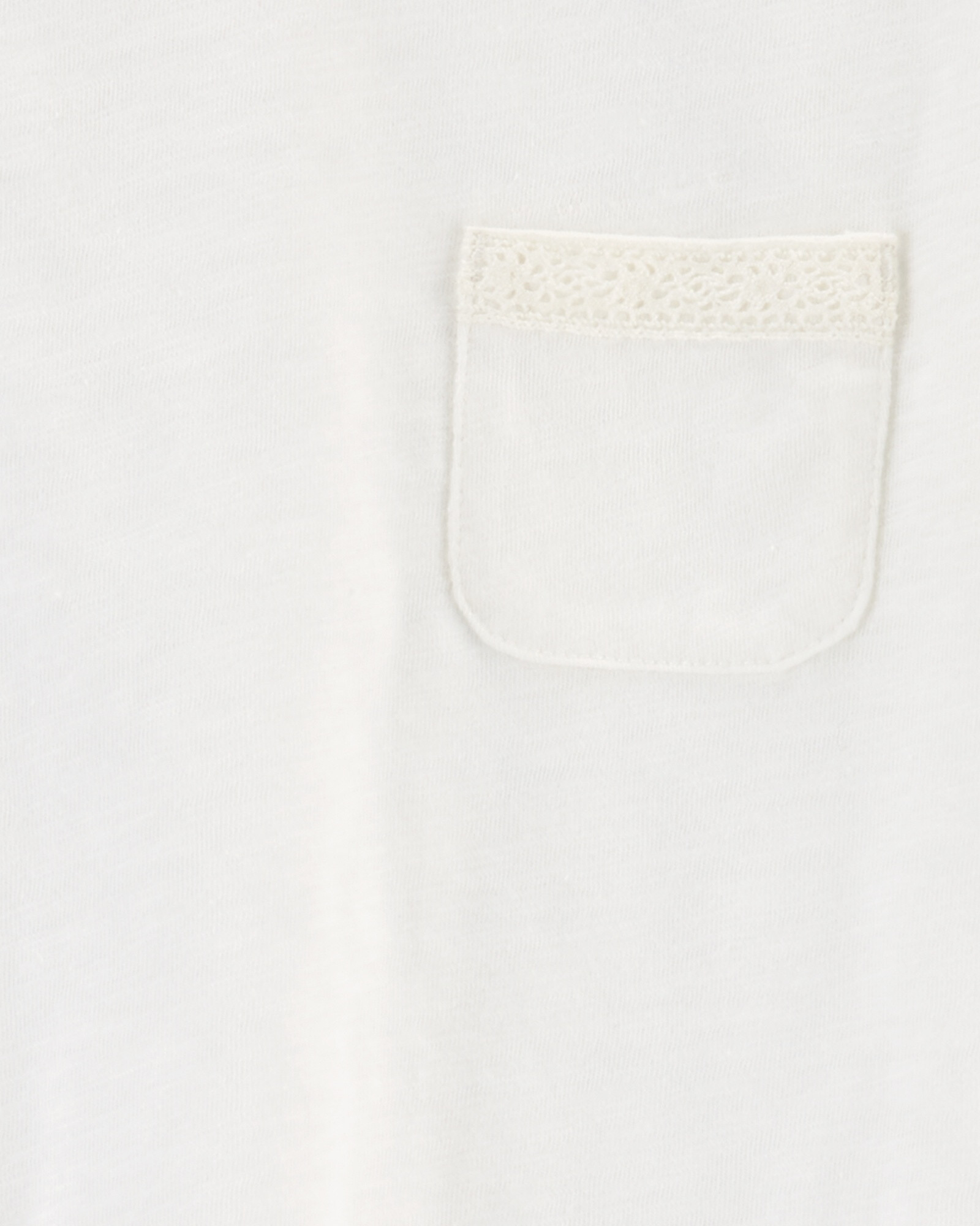 Remera de algodón manga corta con bolsillo Sin color