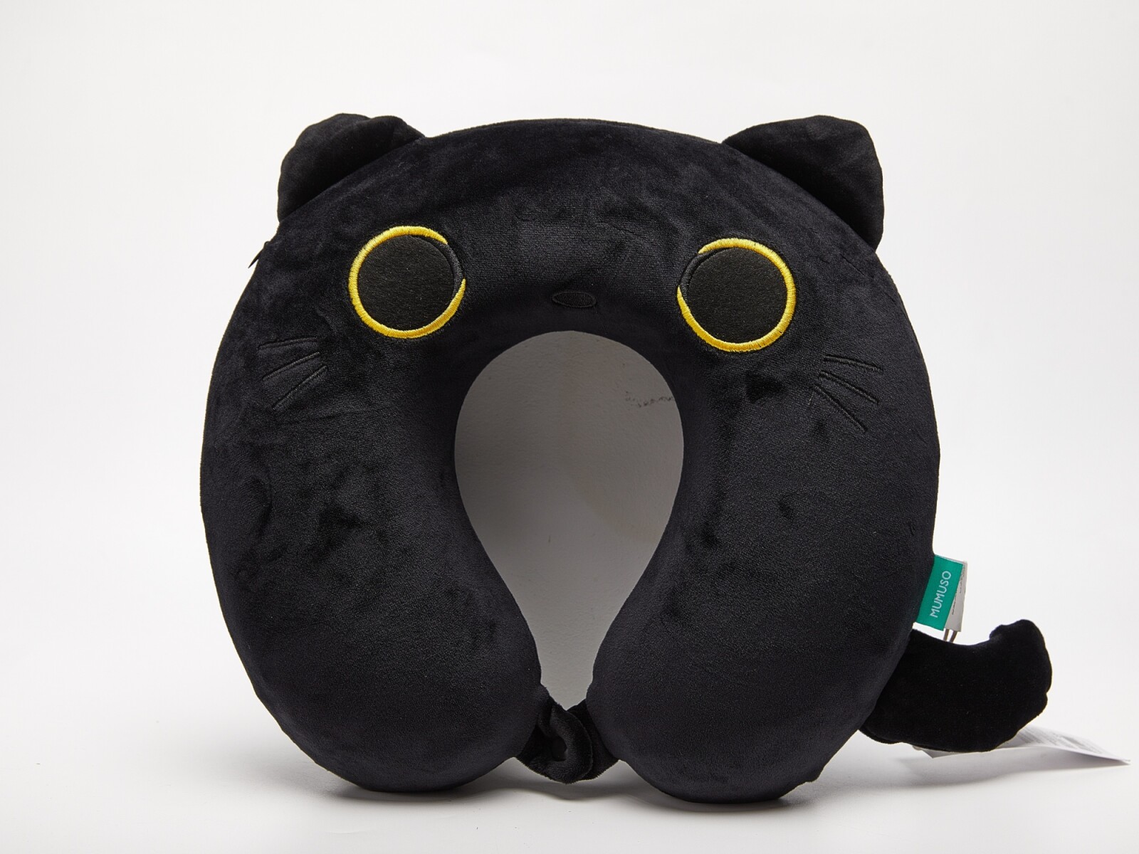 ALMOHADA PARA EL CUELLO DE ESPUMA VISCOELÁSTICA EN FORMA DE U (GATO NEGRO) 