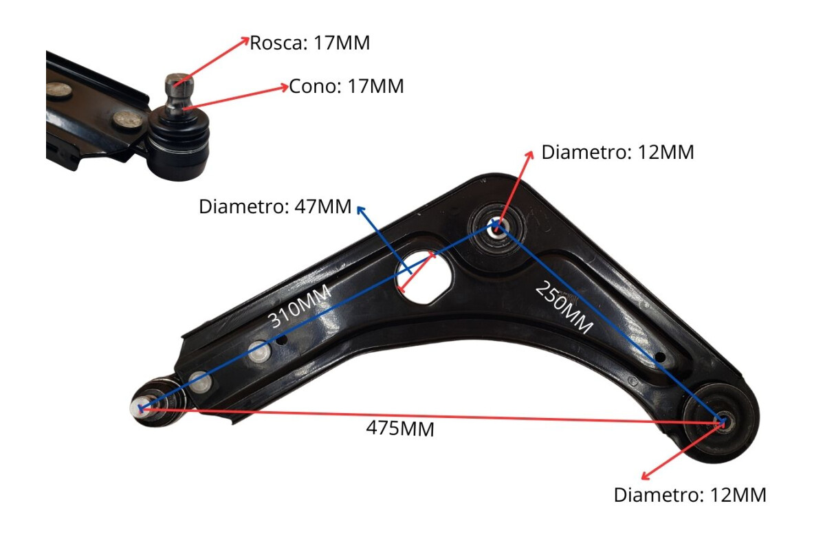 Parilla De Suspension Delantera Ford Escort 90-03 Izq Parilla De Suspension Delantera Ford Escort 90-03 Izq