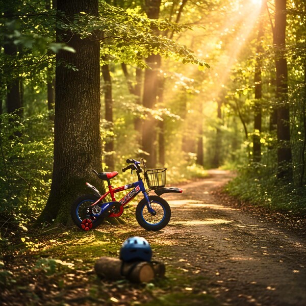 Bicicleta Infantil Yjtong R12 Canasto Parrilla Guardabarros Rojo 1