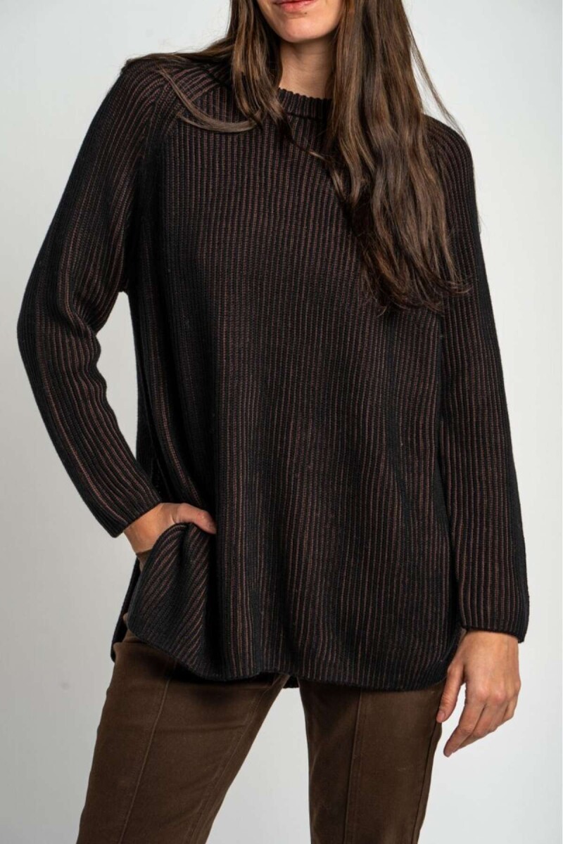 Sweater Texturado - Negro 