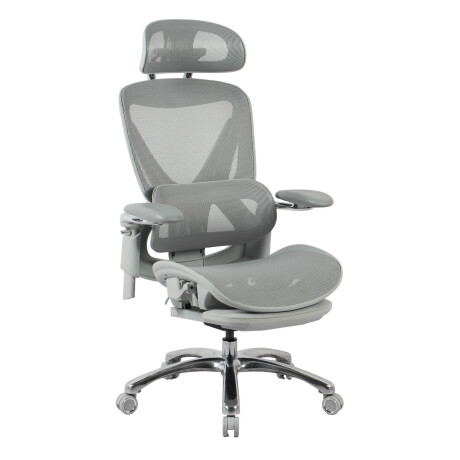 SILLA DE OFICINA MALLA-Y-METAL GRIS LYRA