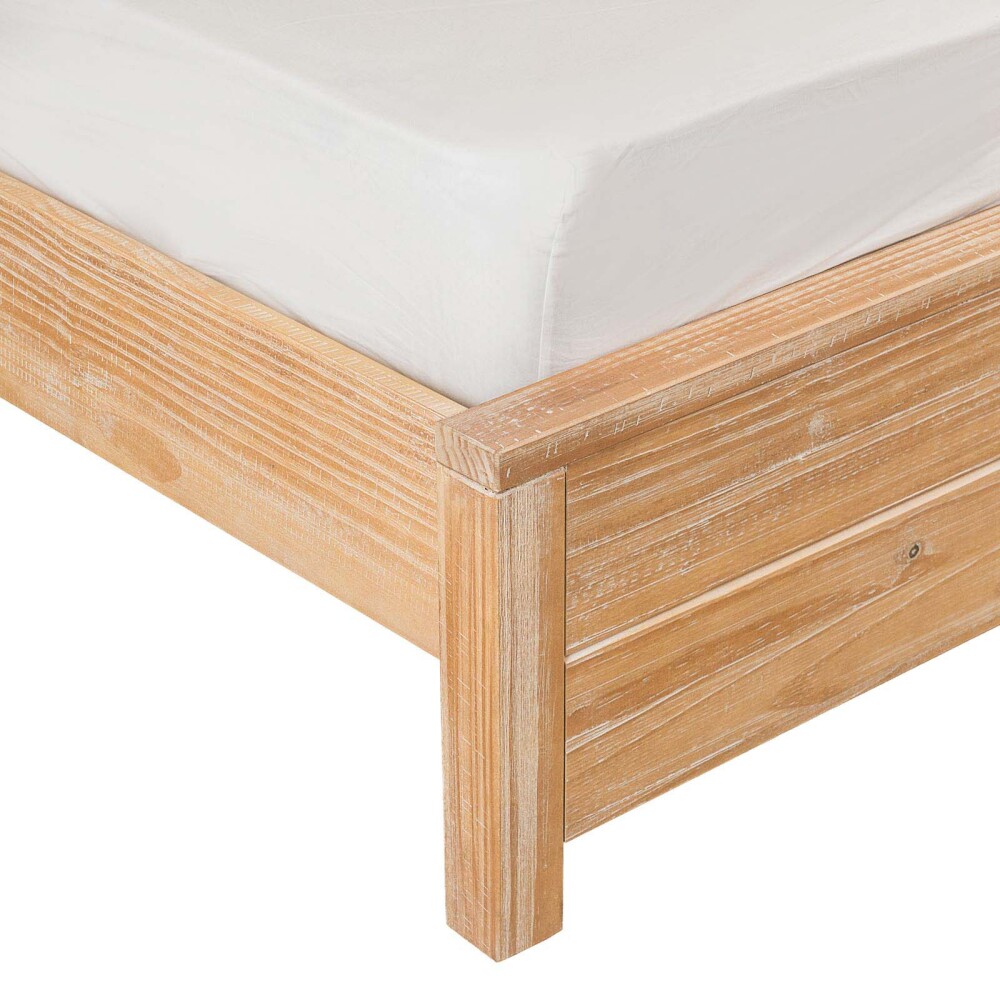CAMA 2 PLAZAS MADERA NATURAL-BEIGE MONTAUK