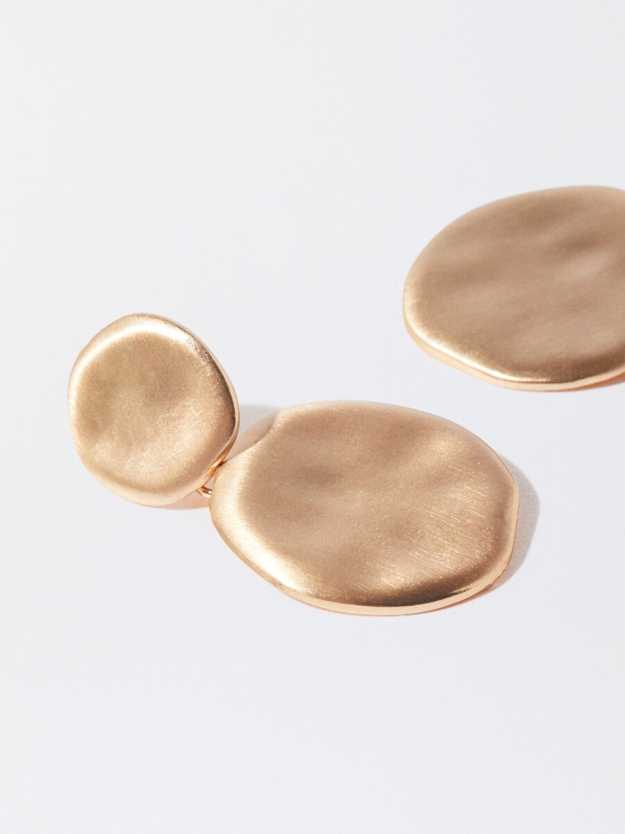 Pendientes Con Efecto Mate dorado